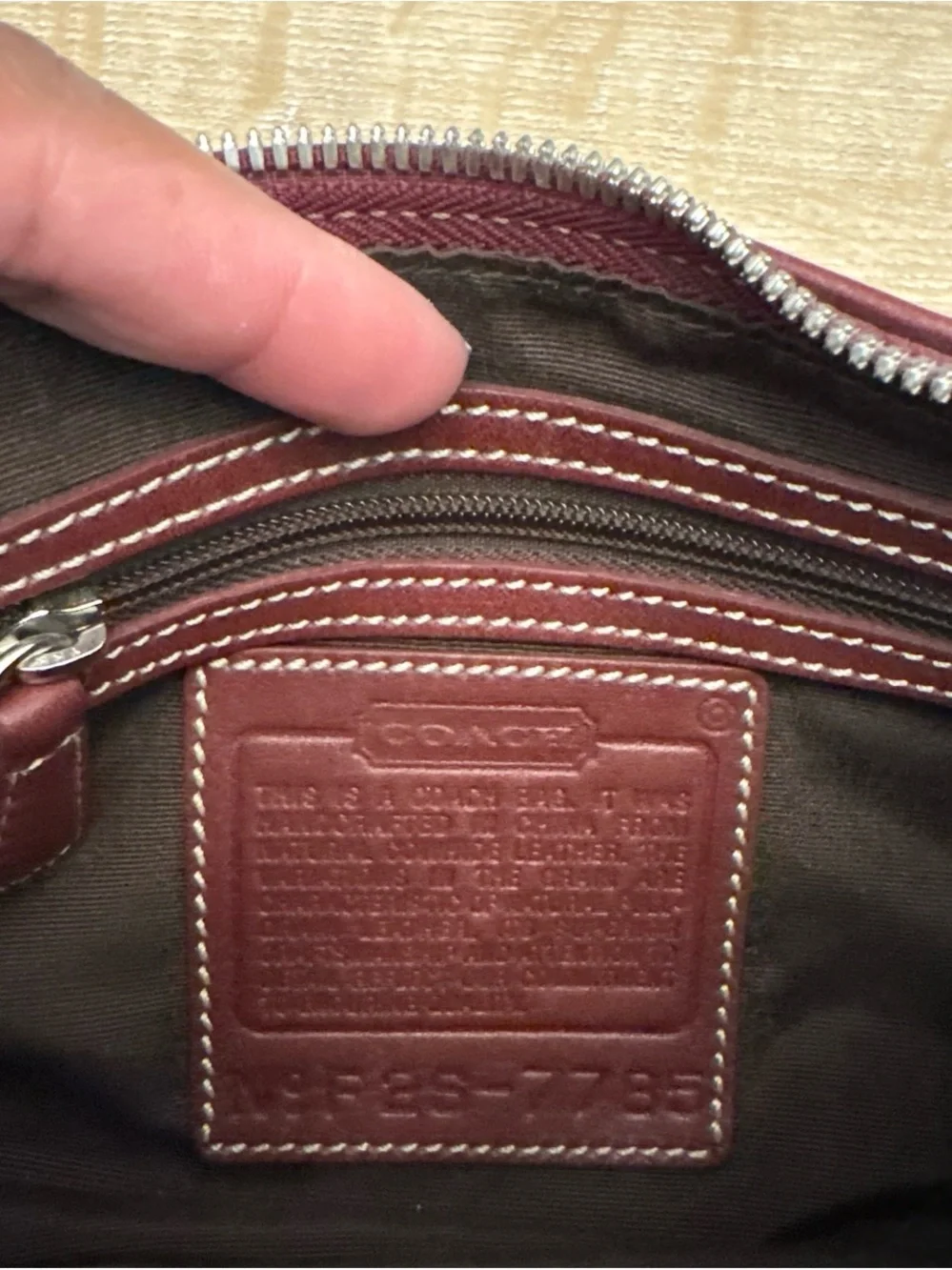 Vintage Coach Hamptons Demi Pouch Baguette 7785